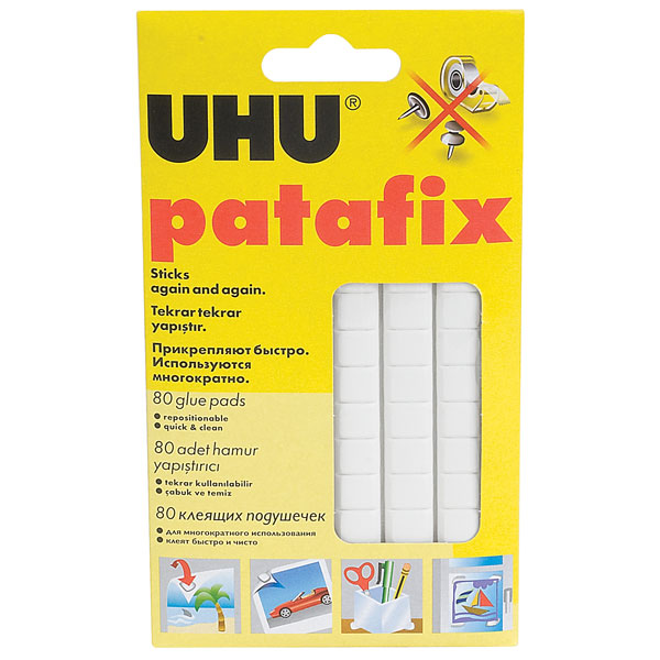 UHU 3-39192 Patafix Glue Pads - Pack Of 80