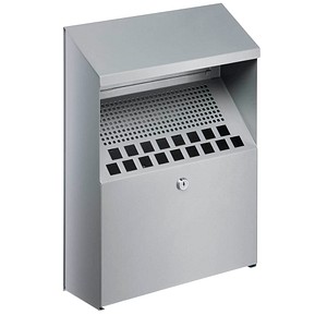 Durable Ash Bin Wall-mounted Capacity of 4 Litres 310x107x450mm Silver Ref 3334/23