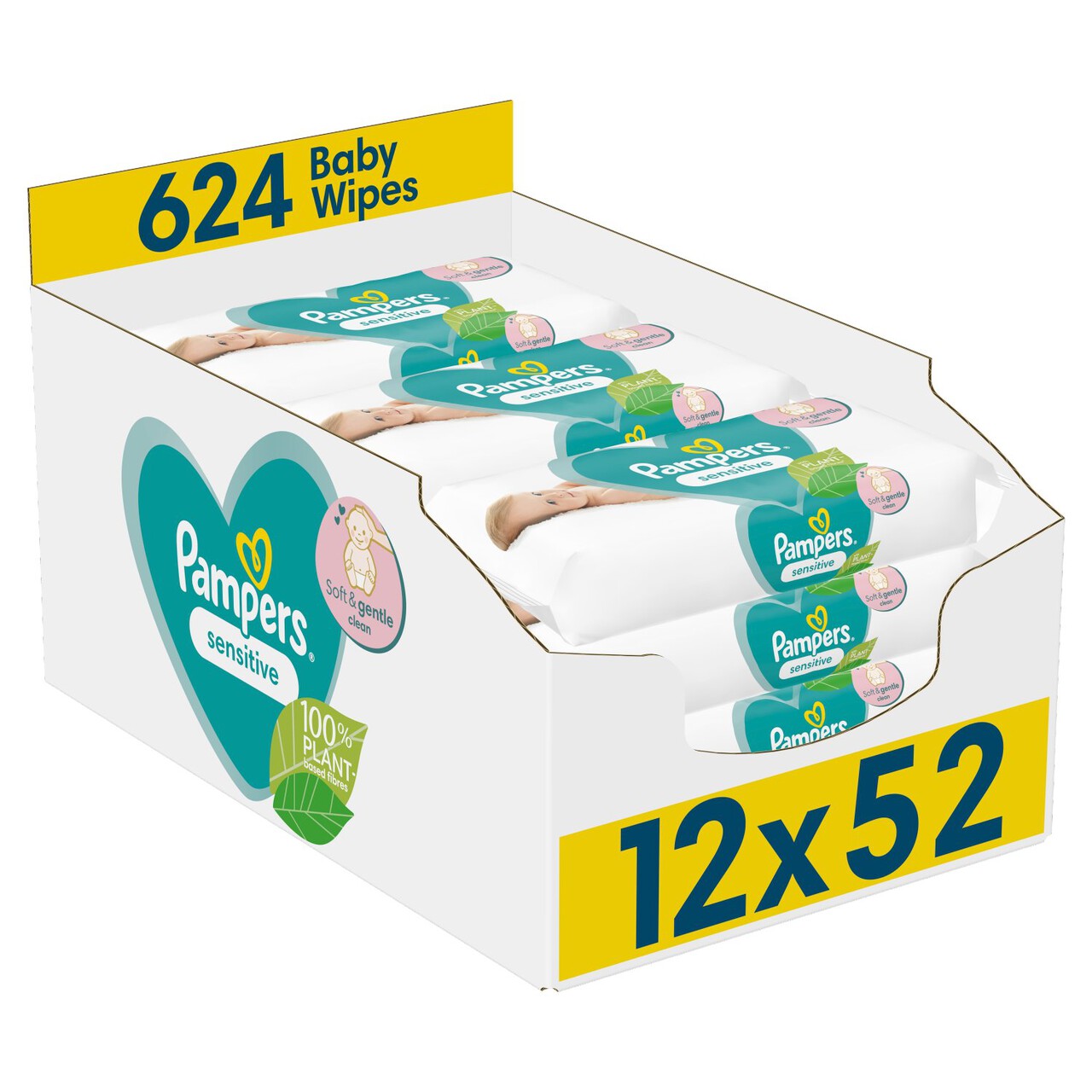 Pampers Sensitive Baby Wipes 12 Packs 624 Wipes