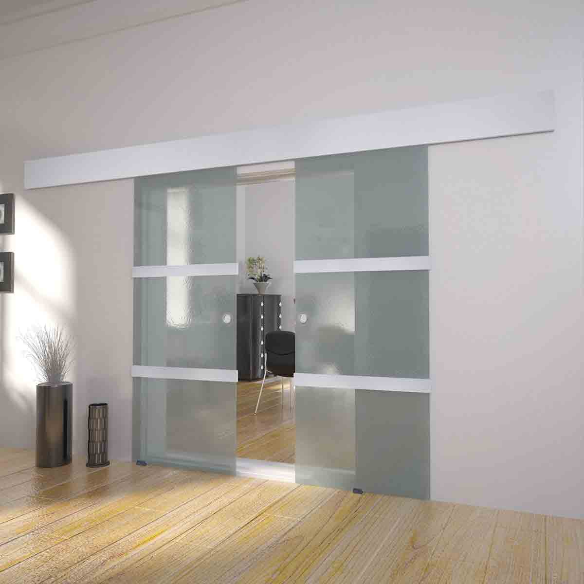VidaXL Double Sliding Door Glass