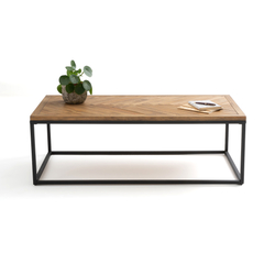 La Redoute Collection Nottingham Parquet Pine & Metal Coffee Table by La Redoute