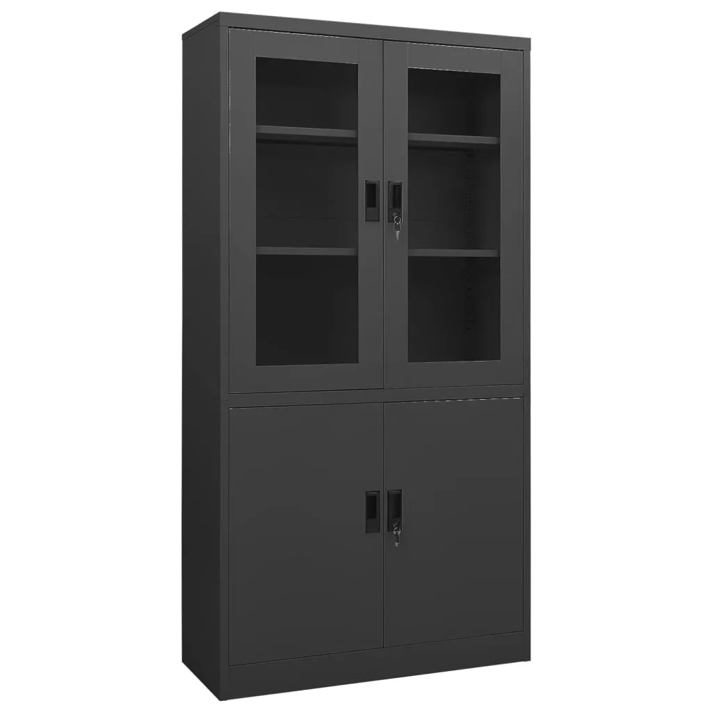 VidaXL Office Cabinet Anthracite 90x40x180 cm Steel