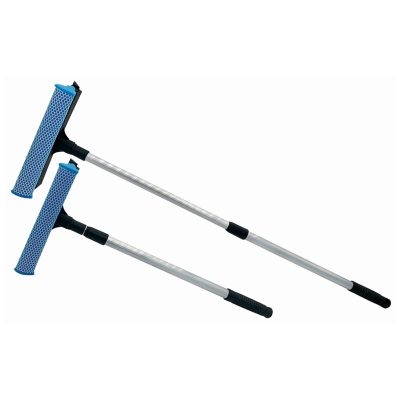 Blackspur Ashley Telescopic Squeegee, Multi-colour - Extendable Squeegee Blade Window - extendable telescopic squeegee blade window cleaner wiper sponge head