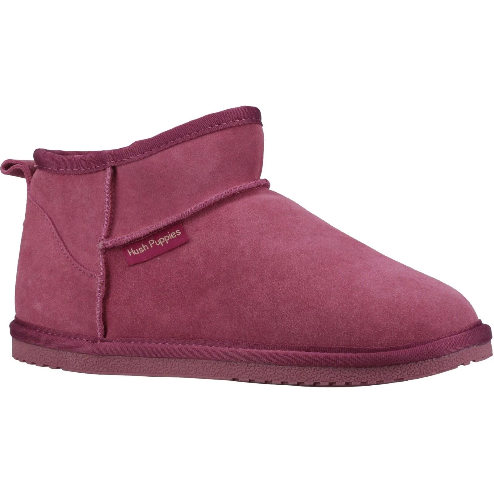 Hush Puppies Ashanti Womens Slippers Colour: Pink Suede, Size: 4