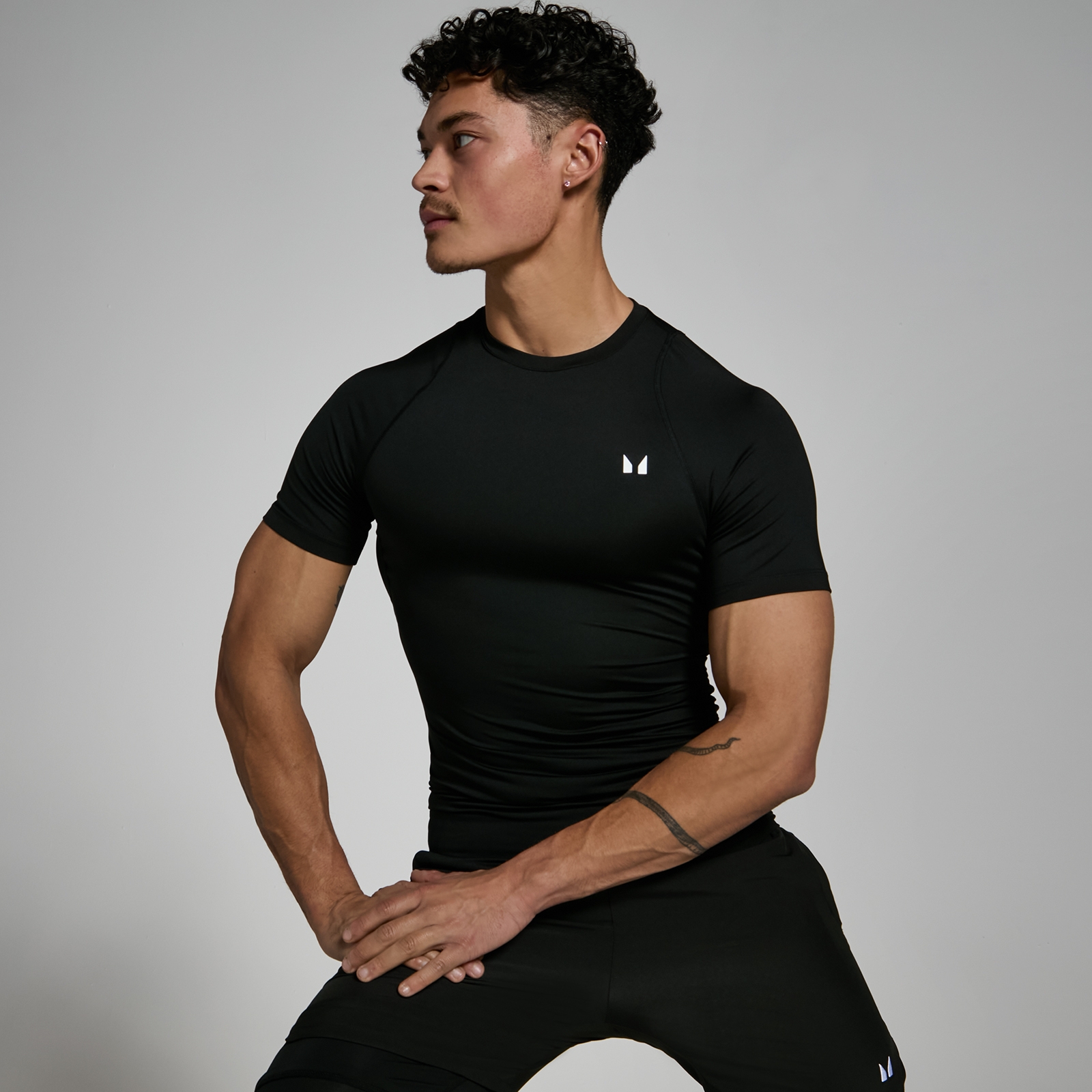 MP Men's Training Short Sleeve Baselayer - Black - M