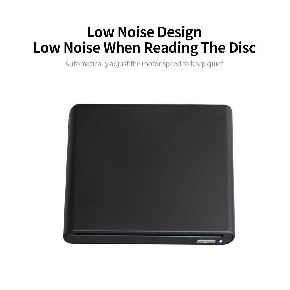 Koogeelife USB3.0 Suction Bluray Burner Drive External Opticaldrive Portable DVD Disc Recorder for black