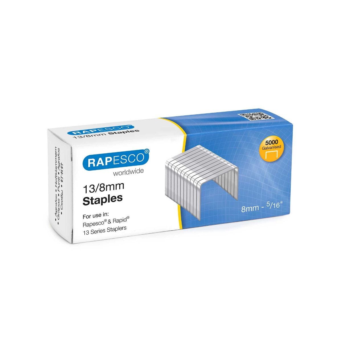 Rapesco Rapesco 13/8mm Galvanised Staples Box 5000 | Desk Accessories > Staplers & Staples > Staplers & Staples