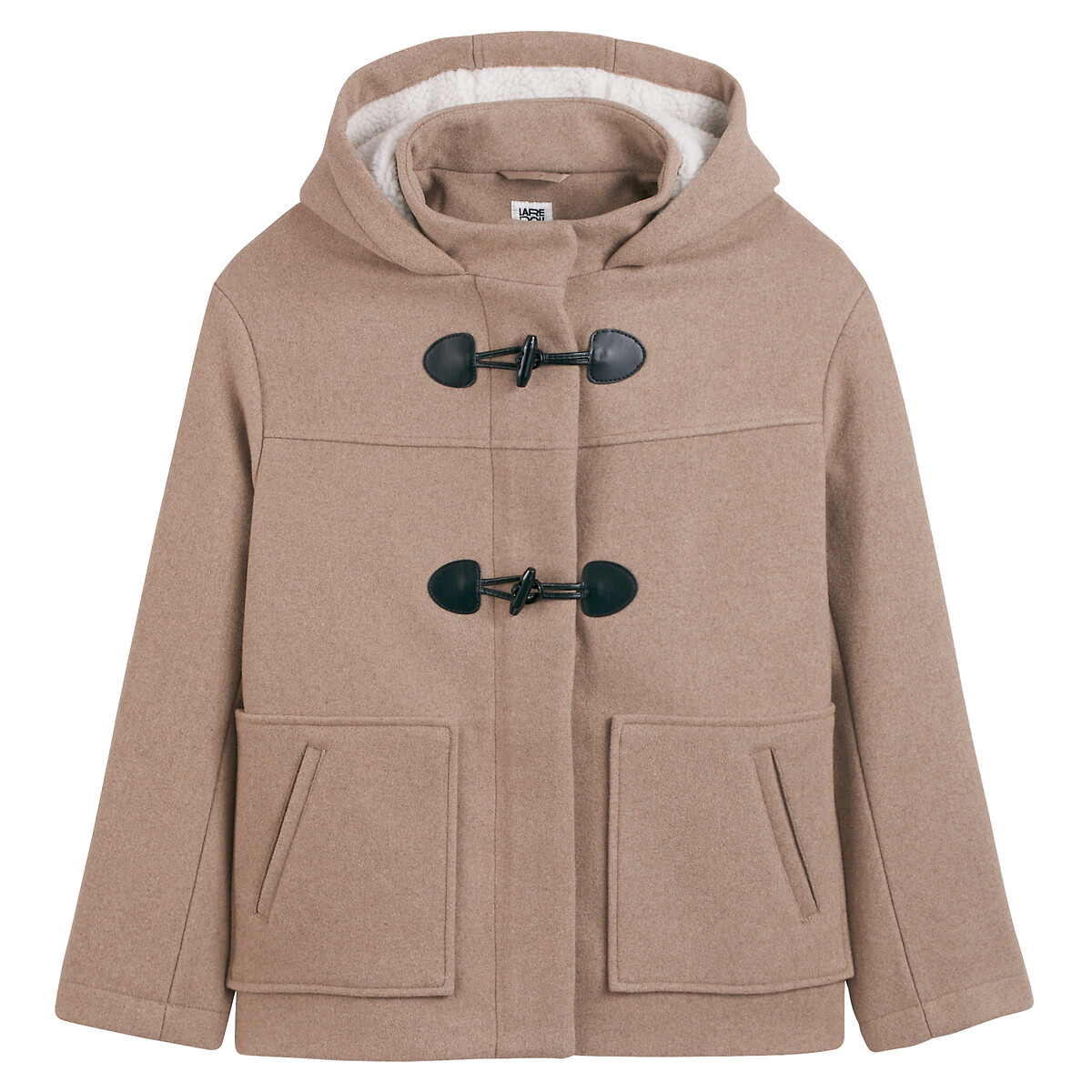 La Redoute Collections Hooded Winter Duffle Coat In Recycled Wool Mix, Mid-length By La Redoute