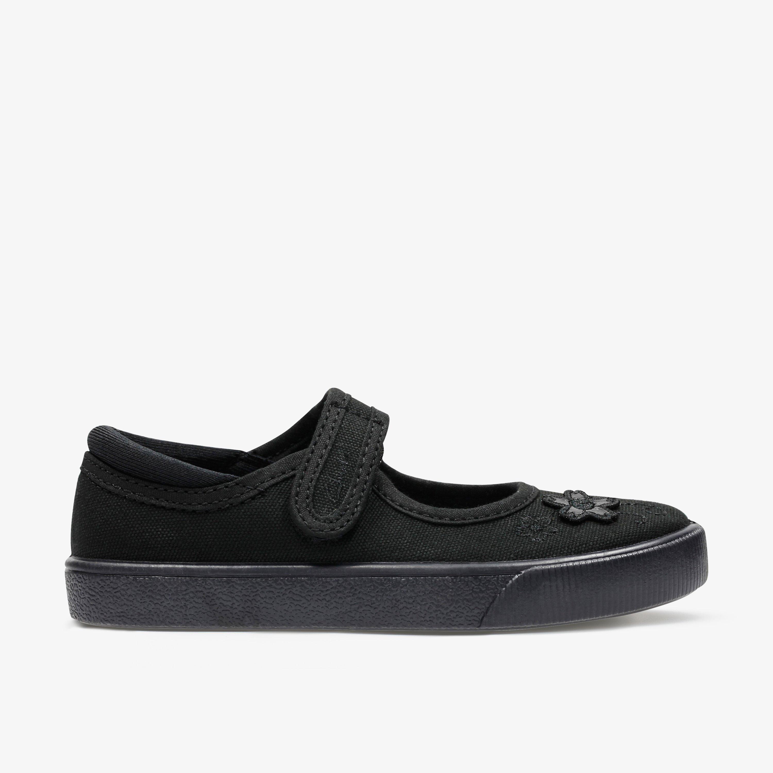 Clarks Children's Hopper Go Plimsolls, Black