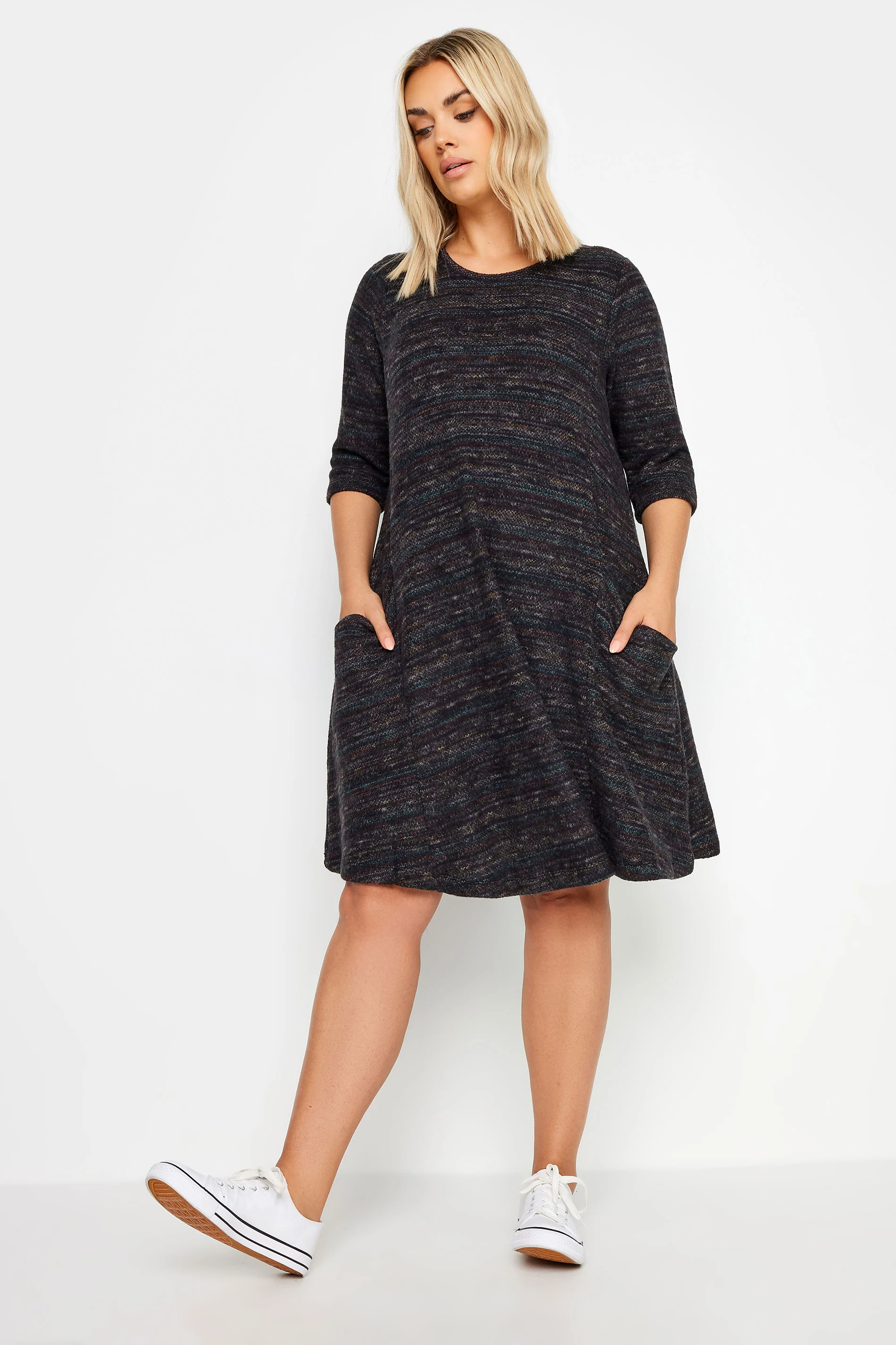 Textured Pocket Mini Dress