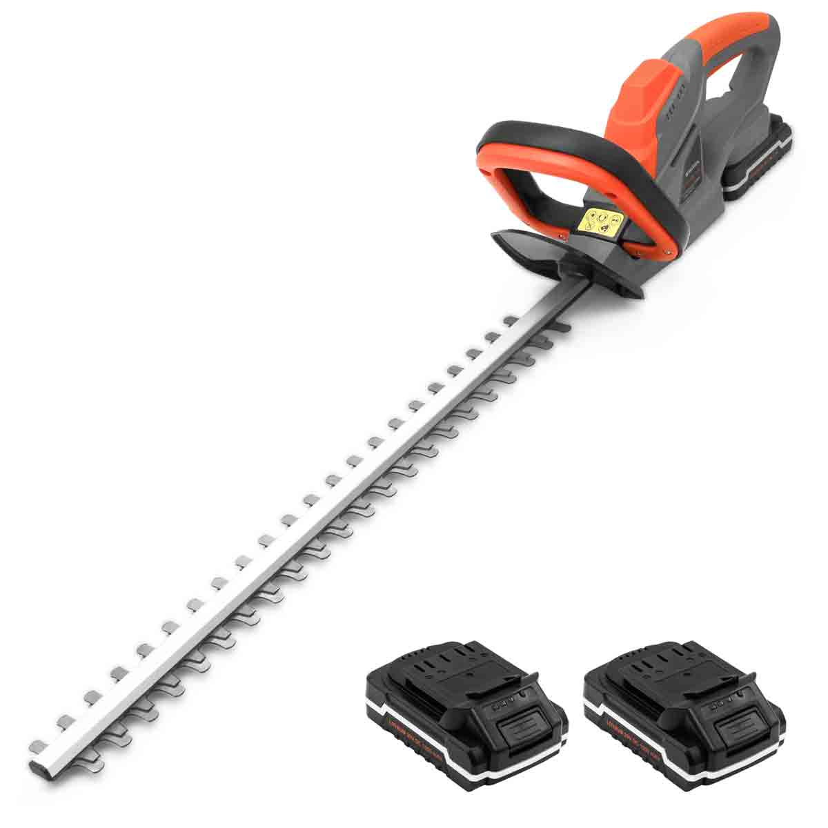 Cordless Hedge Trimmer 20V Lightweight Handheld - Orange