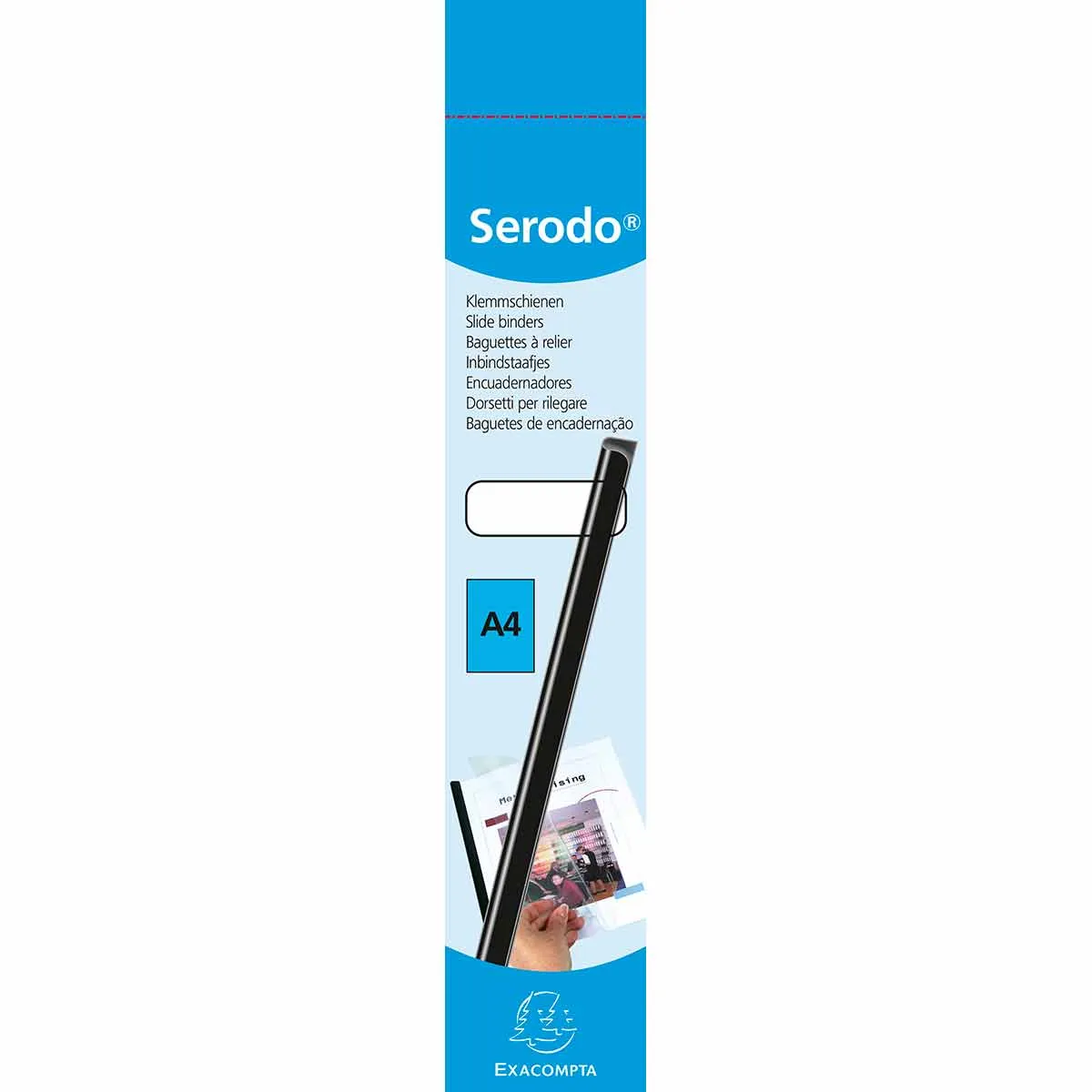 Exacompta Exaclair Exacompta Serodo Slide Binders 3mm Pack of 25, Black | Filing & Folders > Ring Binders > Ring Binders
