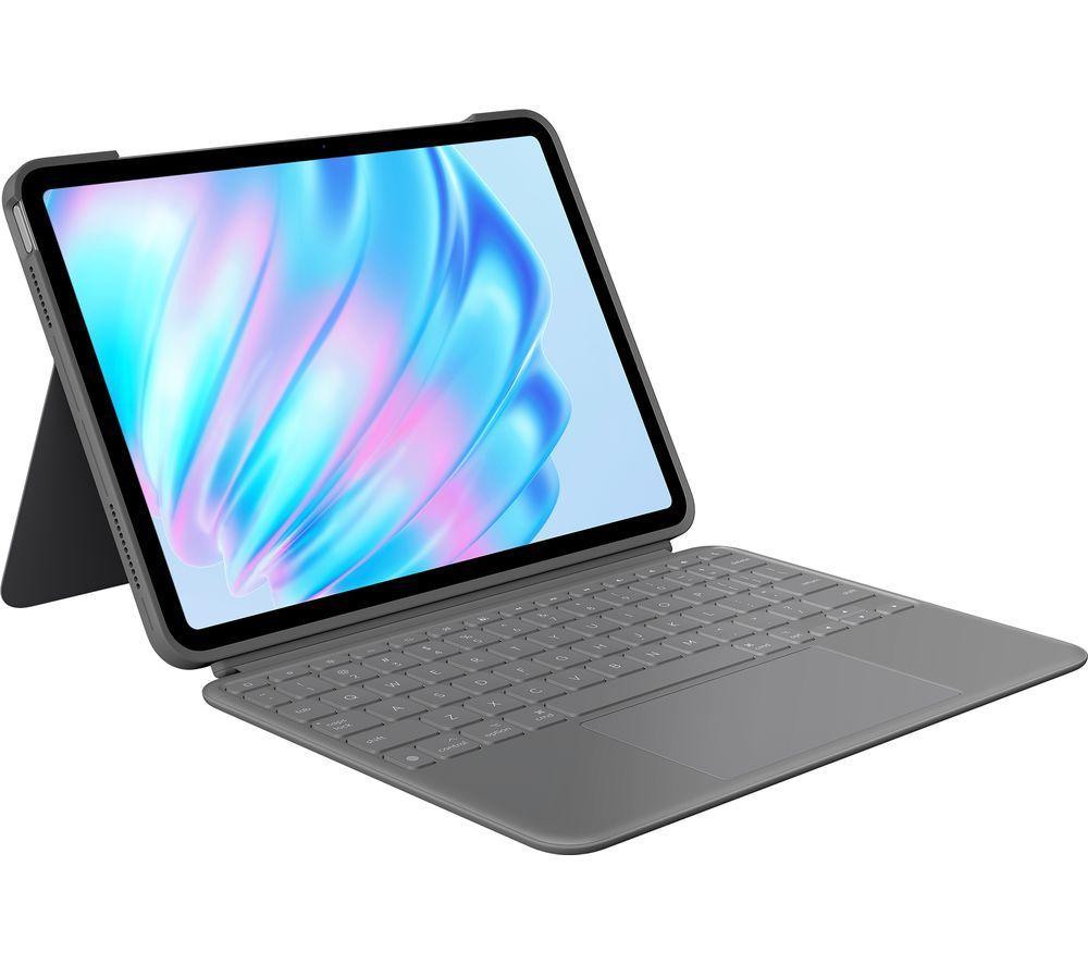 Logitech Combo Touch 11” iPad Keyboard Folio - Oxford Grey, Silver/Grey