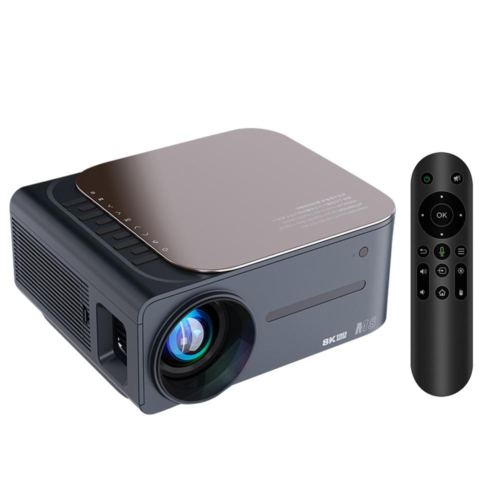HONOR ELECTRONICS 1080p Projector Home Theater Video Movie Projector 2.4g/5g Wifi Bt5.0 Android 9.0(2g+16g) Support Us Plug Grey
