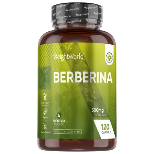 WeightWorld Berberine Capsules 500 mg 120 Capsules Natural Wellness Supplement WeightWorld UK