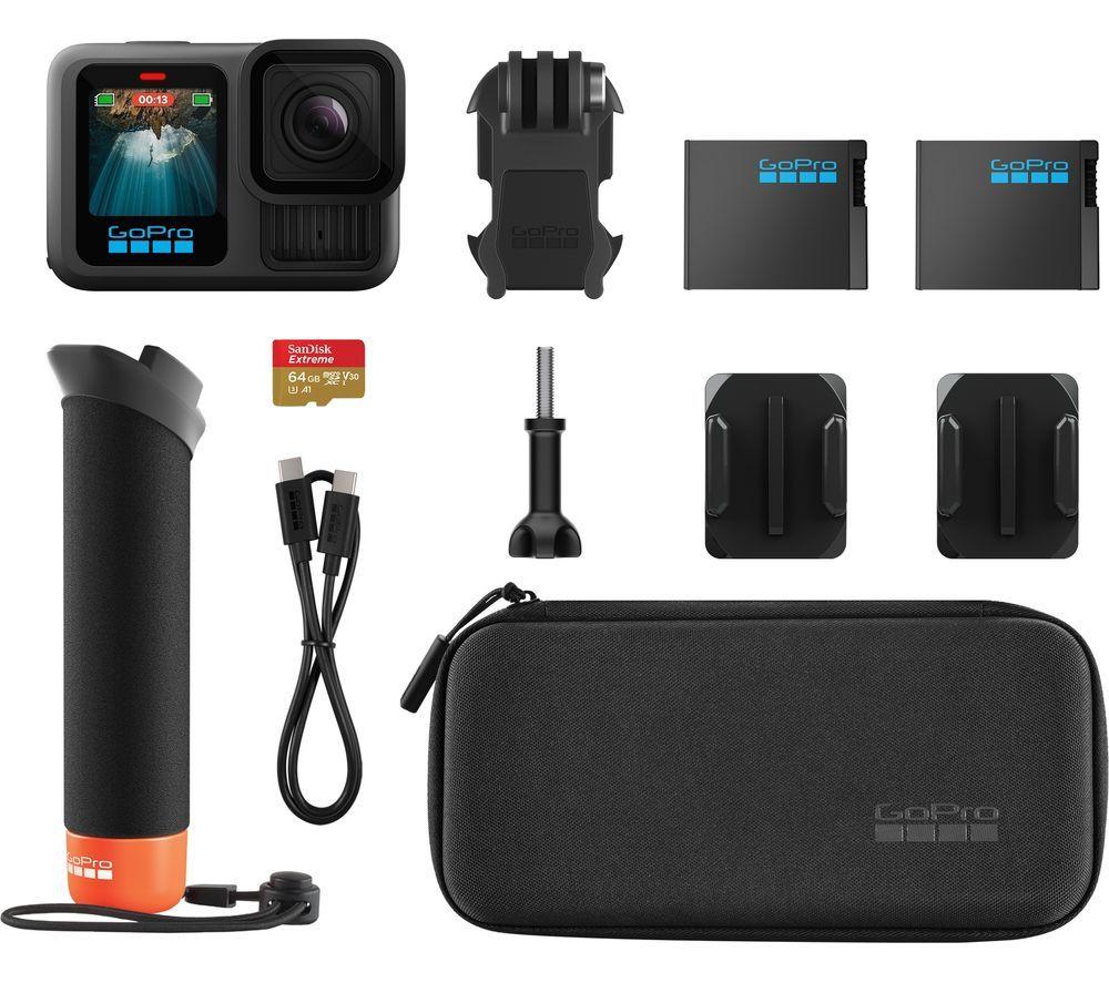 GoPro Hero13 Black 4k Ultra Hd Action Camera & Accessories Bundle - Black, Black