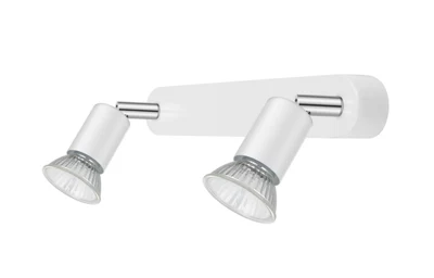 B&Q Sasha Bar Gloss White 2 Light Spotlight