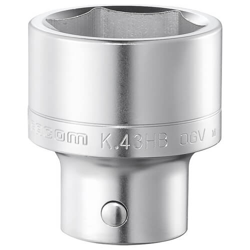 Facom 23mm Socket With 3/4 in Drive, Length 52.5 mm