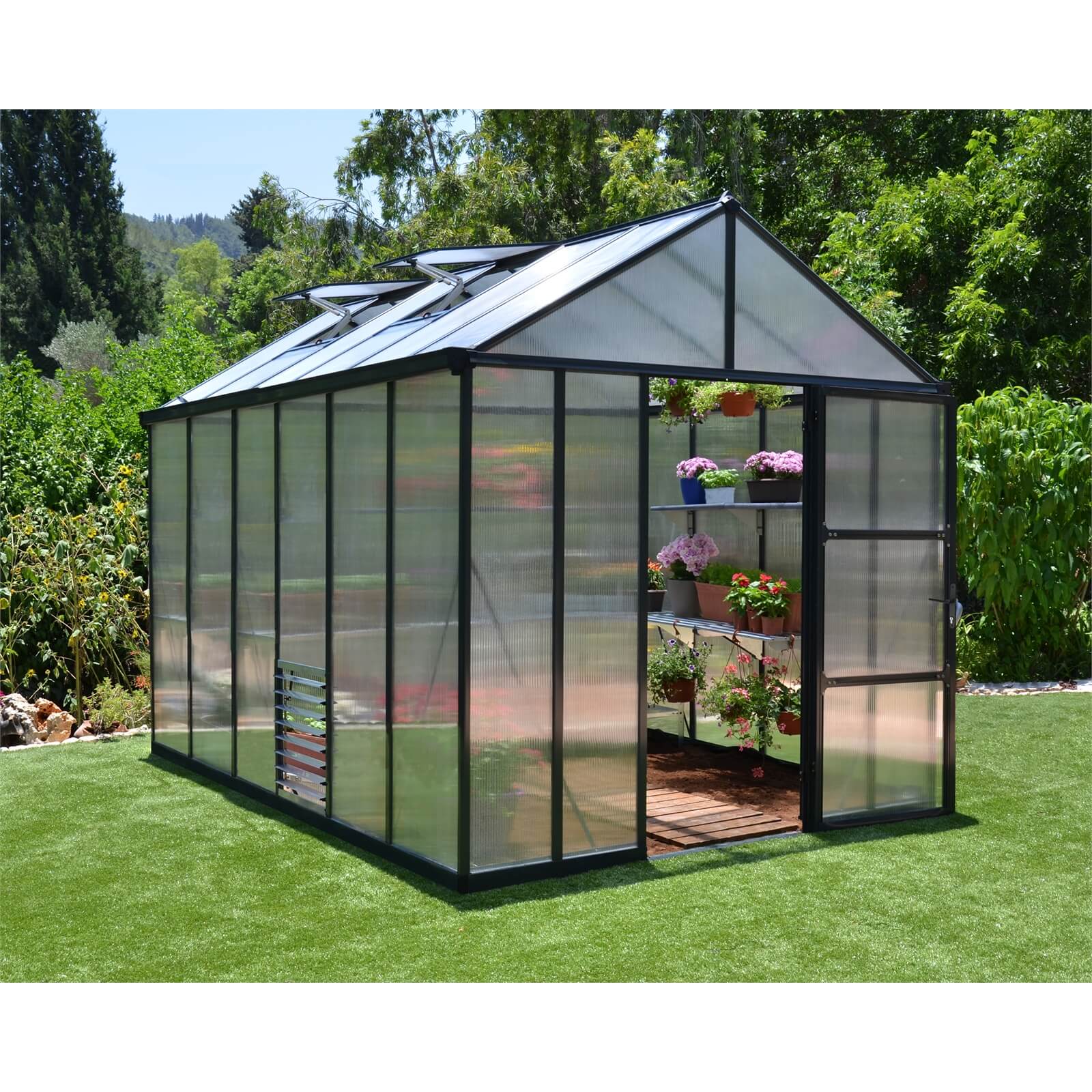 Palram - Canopia Glory Greenhouse 8x12 - Grey 8' x 12'