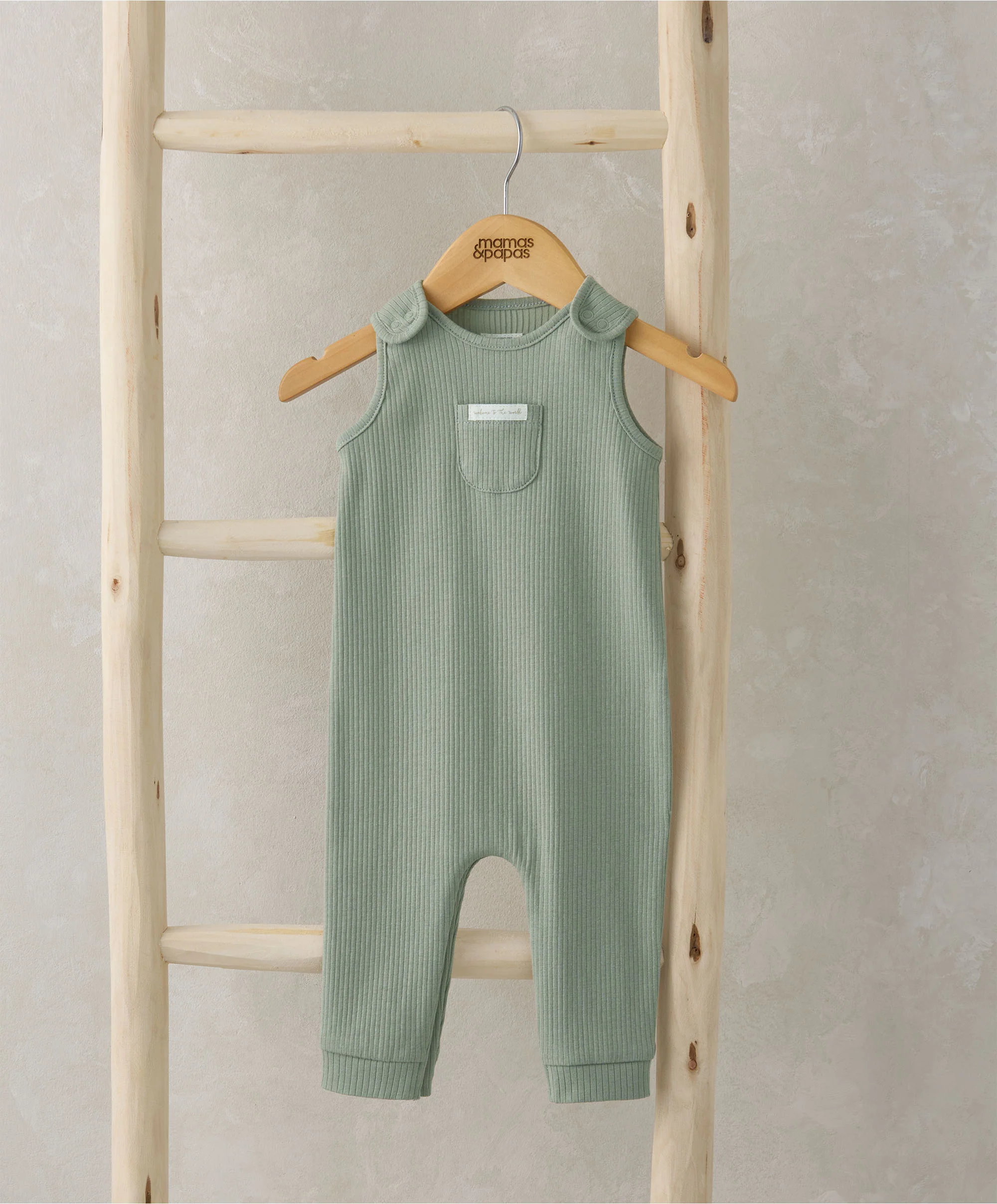  Baby Unisex Rib Sleeveless Romper - Green, Green, Size Age: Up To 1 Month