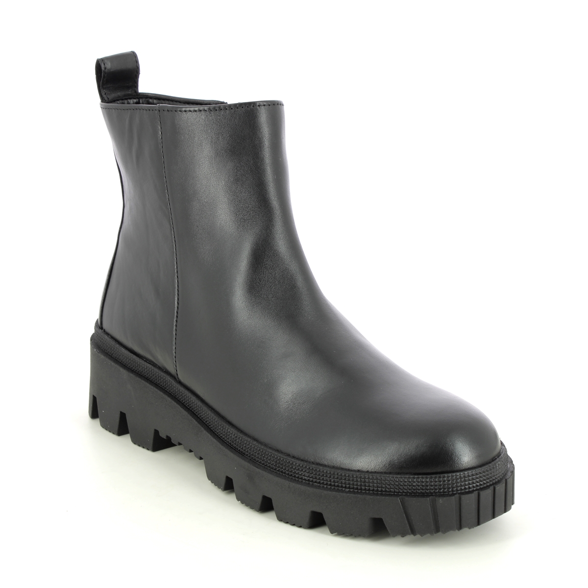 Gabor Jazzy Black leather Womens ankle boots 31.820.27 in a Plain Leather in Size 6