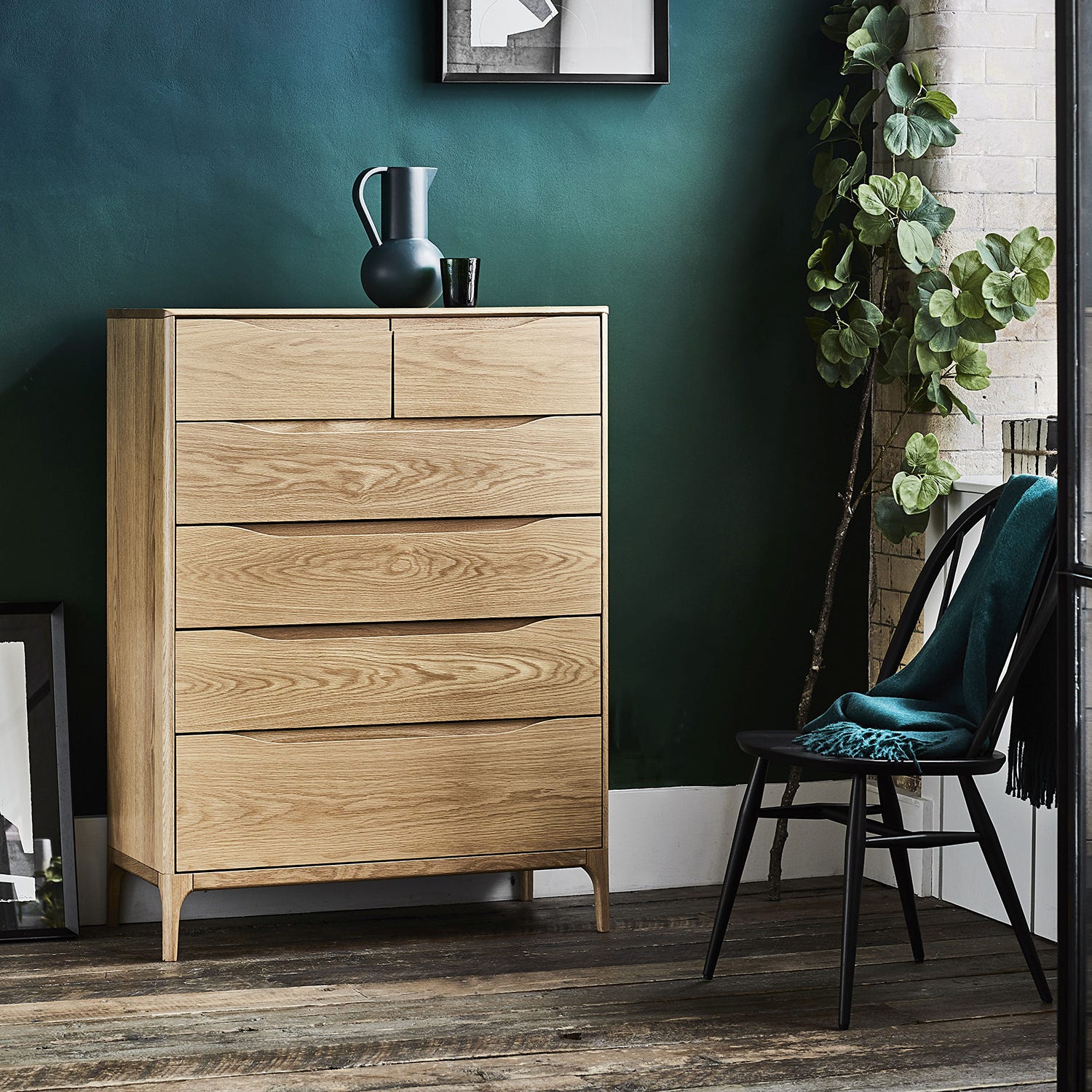 Ercol Rimini 6 Drawer Tall Wide Chest