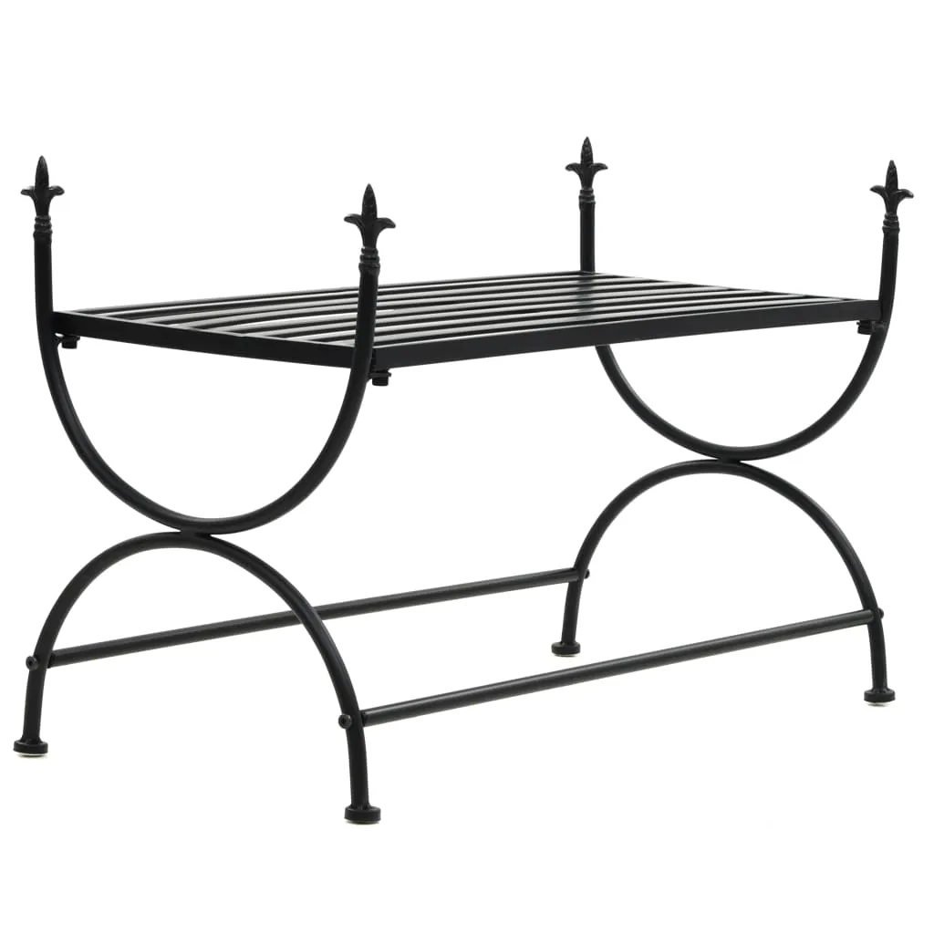 VidaXL Bench Vintage Style Metal 83x42x55 cm Black