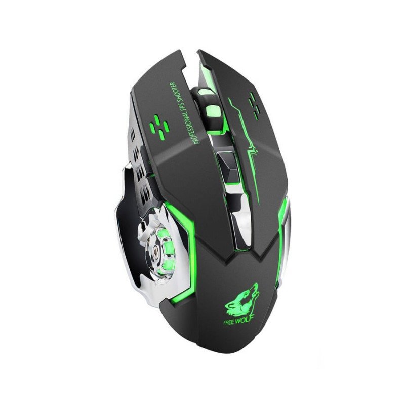 Souris de jeu sans fil X8 2,4 GHz avec éclairage LED
