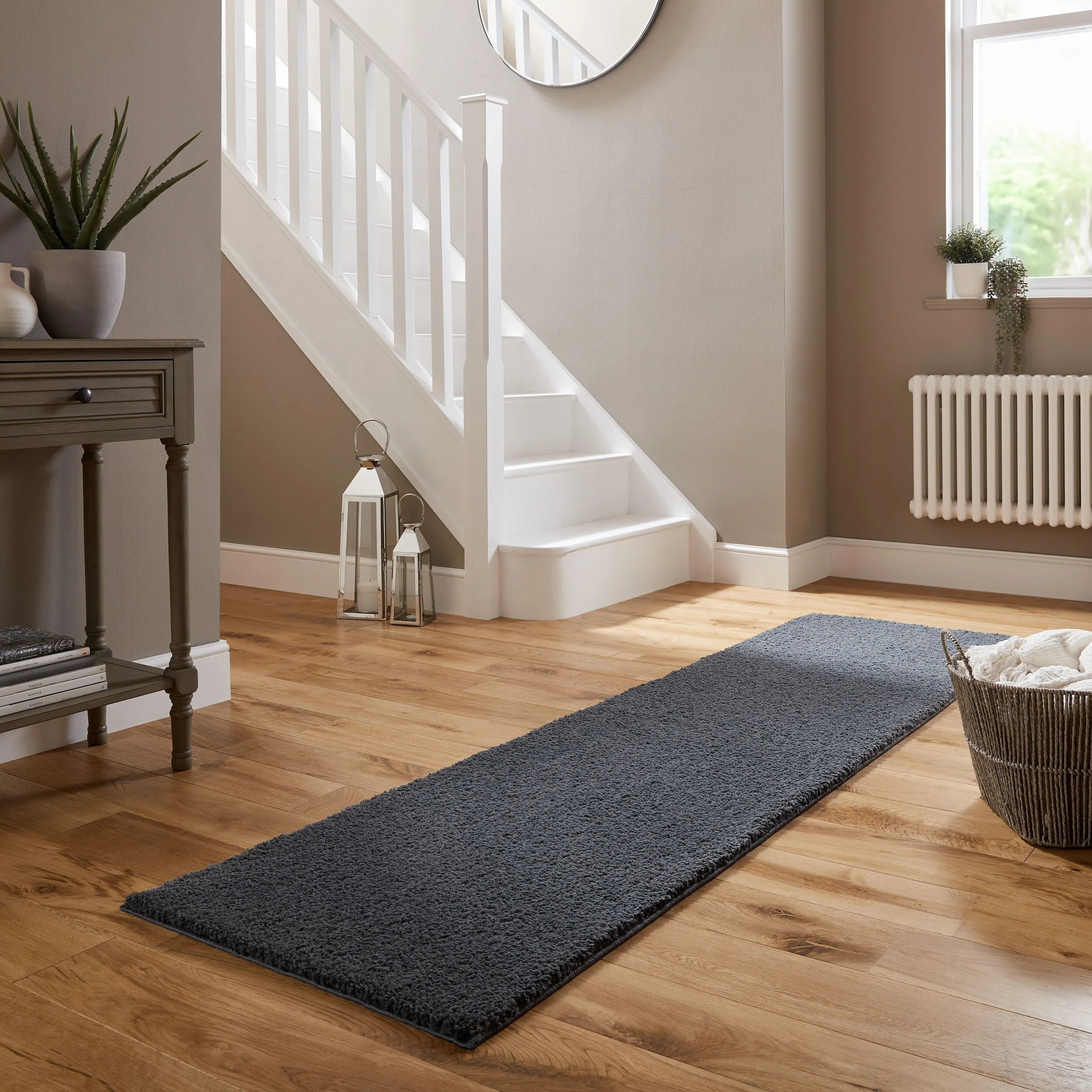Dunelm Snuggle Washable Runner Grey