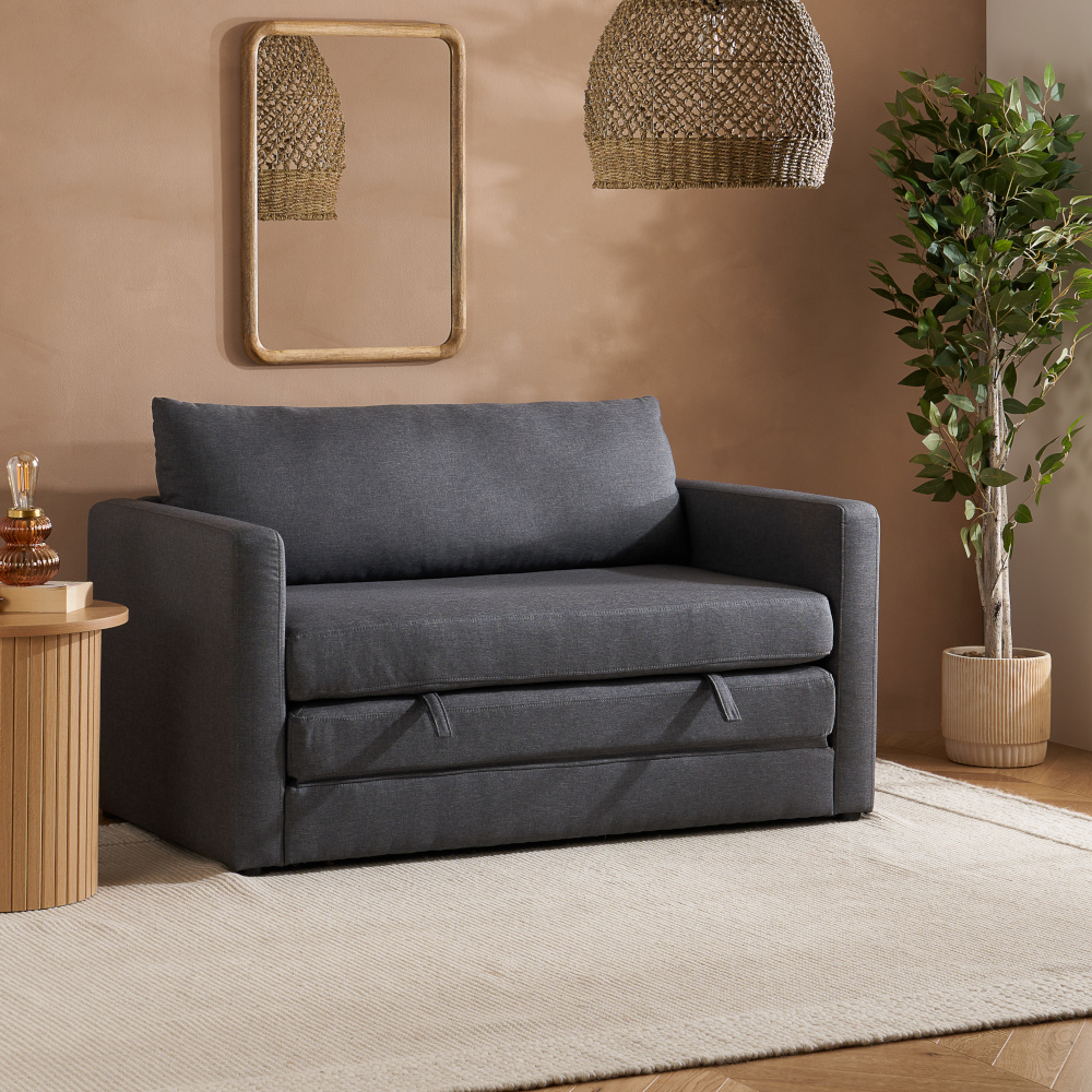 Happy Beds Eli - Fold-Out Sofa Bed - Grey - Fabric