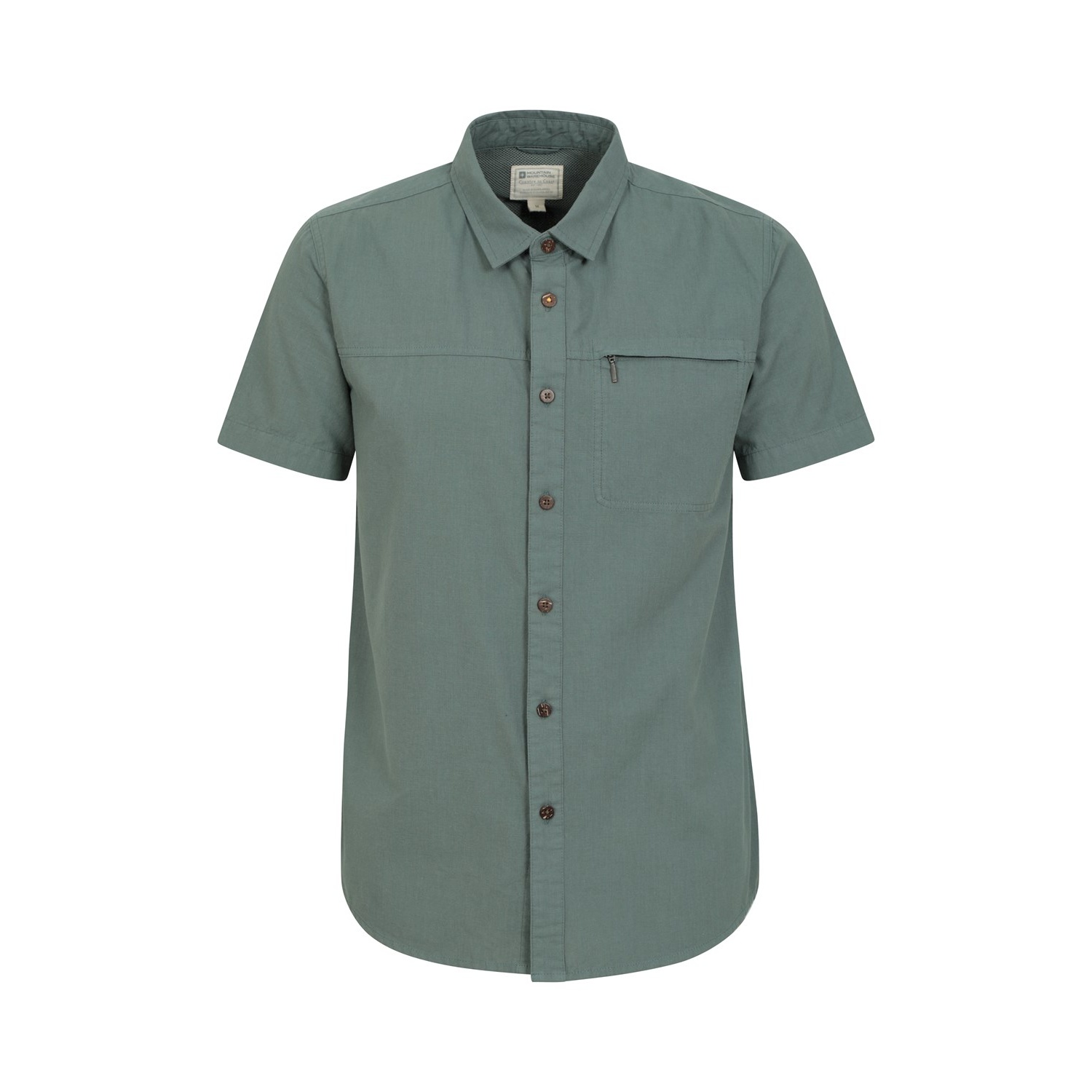 Mountain Warehouse Men's Mens Coconut Slub Short-Sleeved Shirt - Green