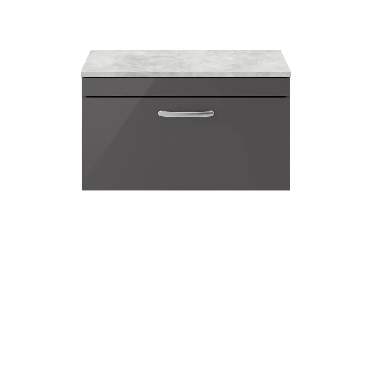 Nuie 80.5Cm Wall Mounted Single Bathroom Vanity Base Only gray