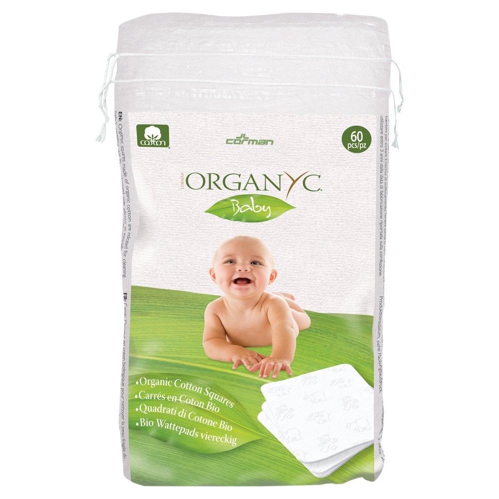 Organyc Baby Organic Cotton Squares   60 Pieces