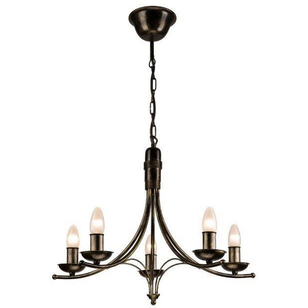 Lamkur Lighting Luca Traditional Chandeliers Black, 5x E14