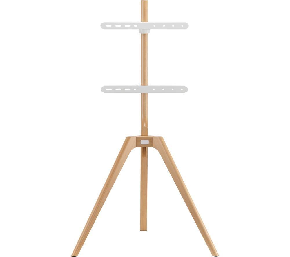 Ttap Tripod-Light TV Stand with Bracket - Light Wood, Brown