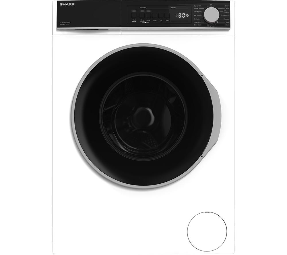 Sharp ES-NFB814AWNA-EN 8 kg 1330 Spin Washing Machine - White, White