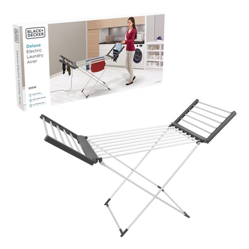 Black + Decker Black+decker Bxar0001gb Deluxe Electric Laundry Airer, 10kg Drying Capacity