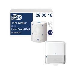 Tork Hand Towels Rolled White 2 Ply 290016 Pack of 12 of 408 Sheets