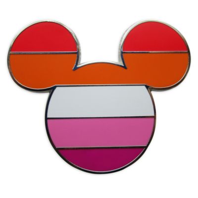 Disney Store Mickey Mouse Lesbian Flag Pin