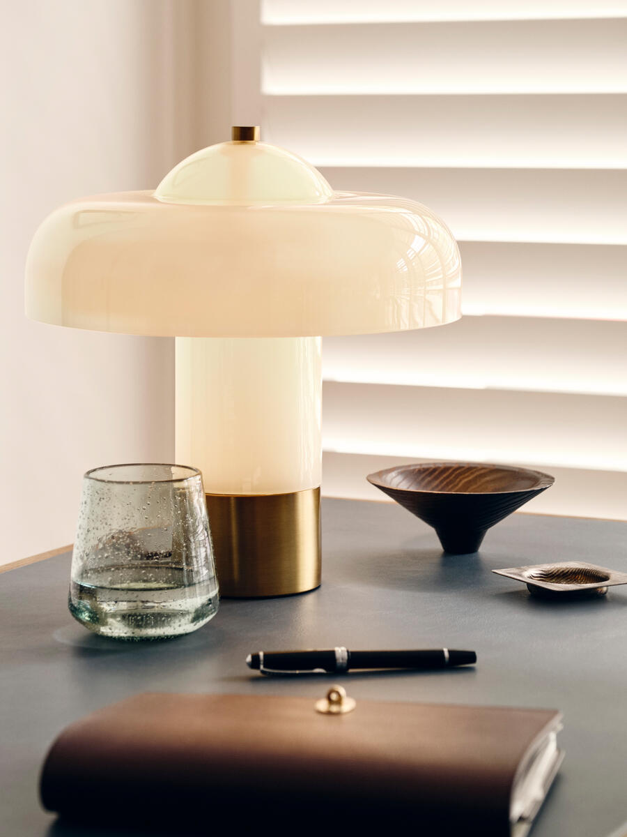 Soho Home Giovanni Table Lamp, Cream