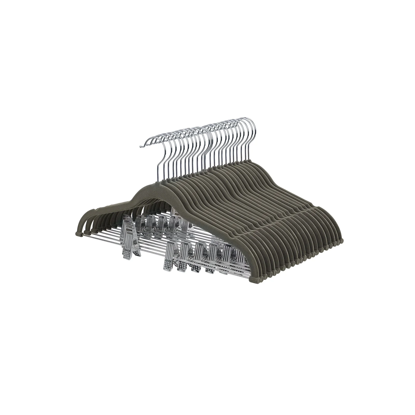 SONGMICS 12 Cintres pinces gris