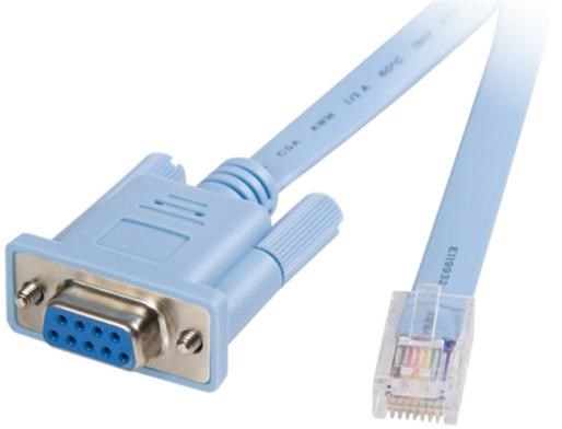 StarTech .com 6 ft RJ45 to DB9 Cisco Console Management Router Cable - M/F. Cable length: 1.8 m Product colour: Blue Connector 1: RJ-45. Weight: 87 g Package width: 200 mm Package height: 220 mm. Depth: 1900 mm Height: 16 mm Width: 33.4 mm