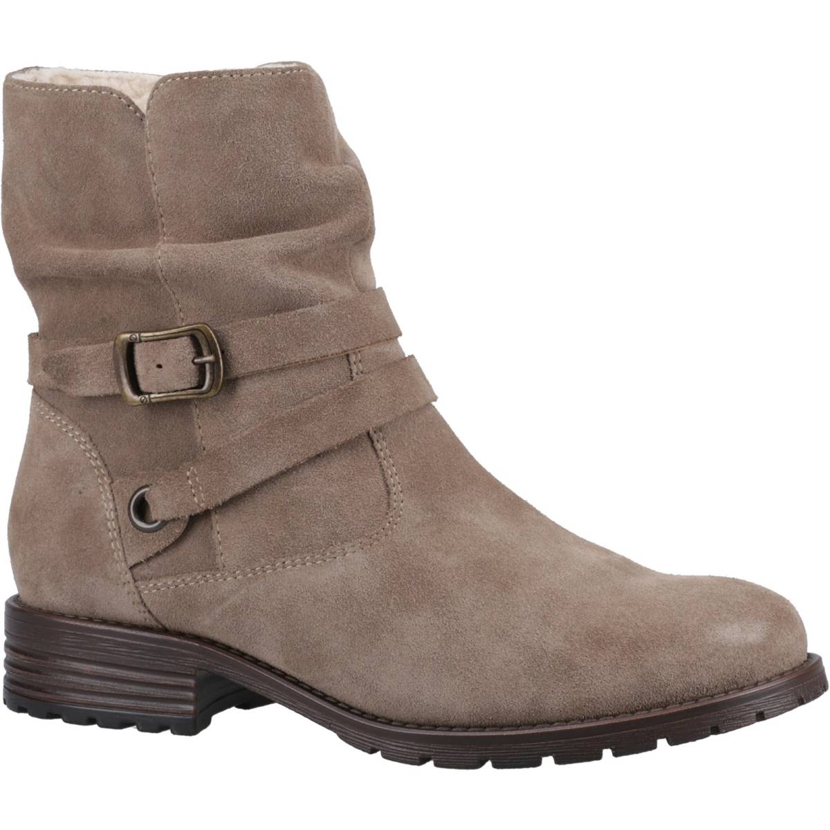Hush Puppies Piper Womens Ankle Boots Colour: Taupe, Size: 6