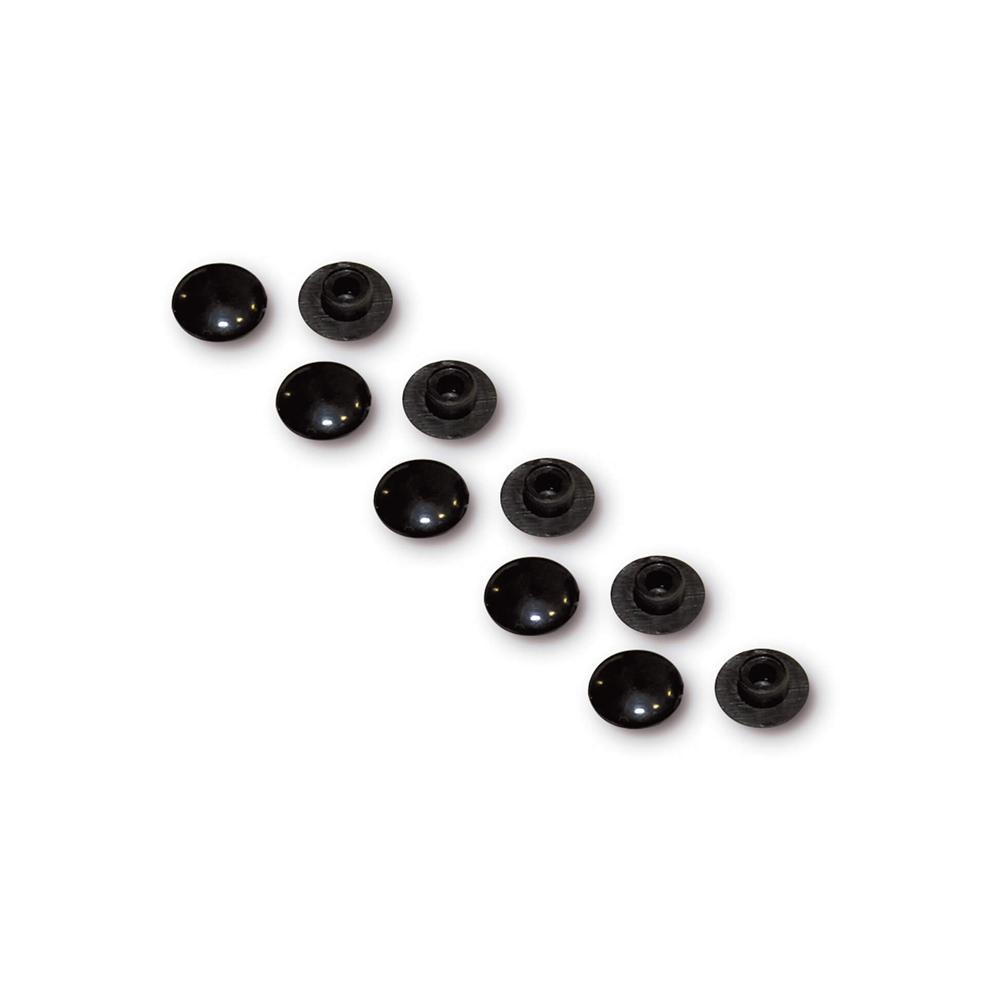 HIGHWAY HAWK Cover caps plastic, black, (10 pcs.), black