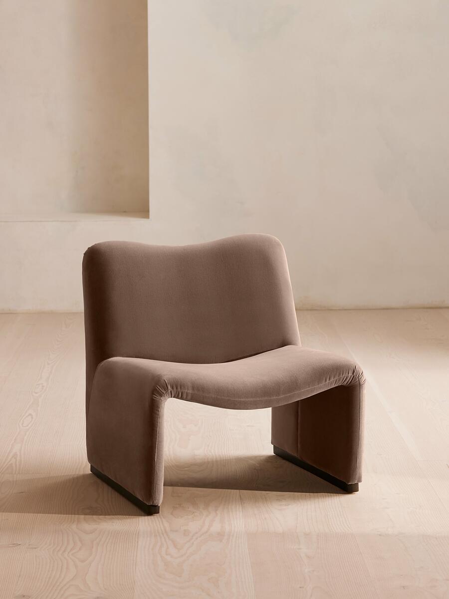 Soho Home Lovett Armchair, Velvet, Taupe