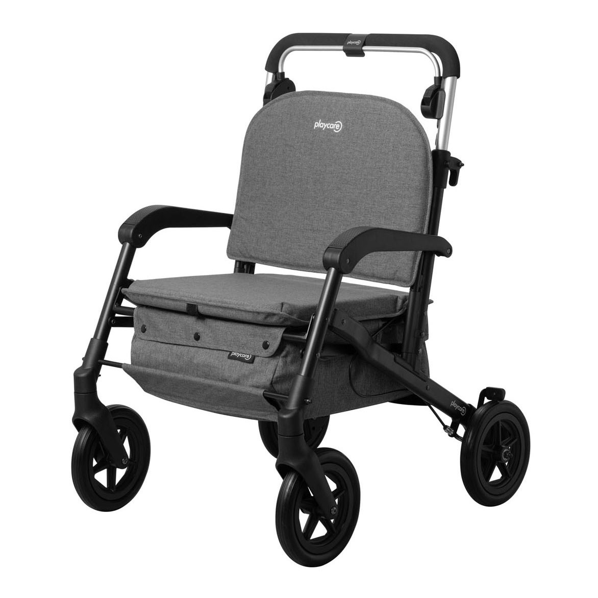  Car Lux Walking Aid with Cart & Seat - Grey