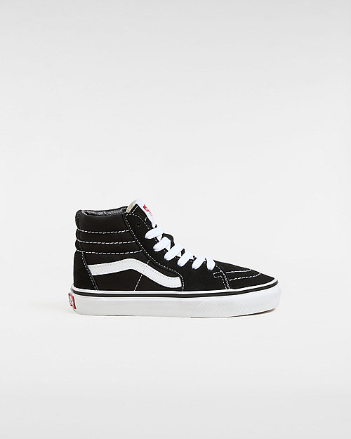 Vans Kids Black & White Sk8-hi  Trainers, Size: 2