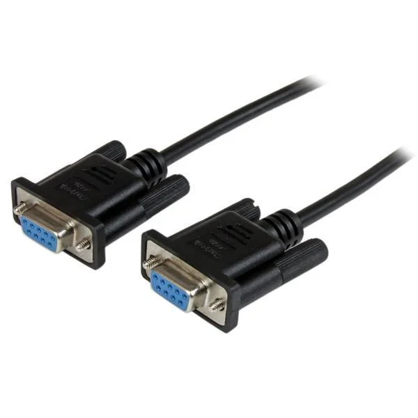 StarTech .com 2m Black DB9 RS232 Serial Null Modem Cable F/F - 1 x DB-9 Female Serial - 1 x DB-9 Female Serial