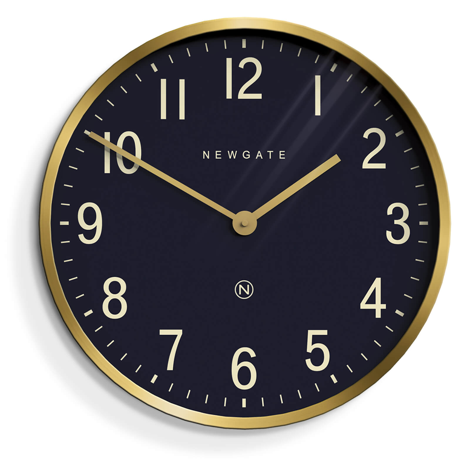 Newgate Clocks - Mr Edwards Wall Clock - Radial Brass