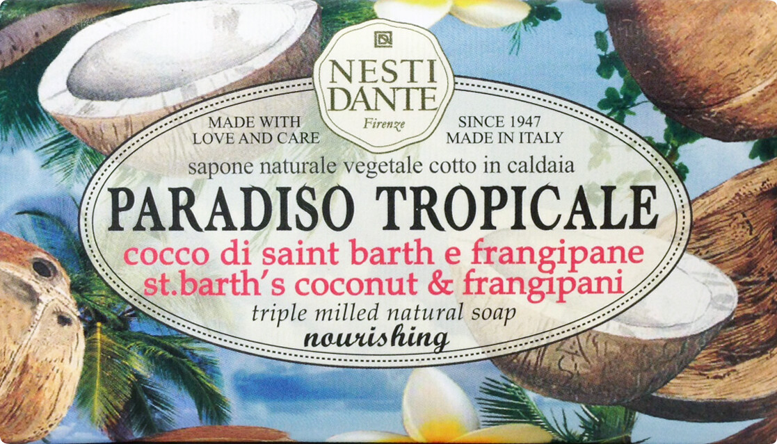 Nesti Dante Paradiso Tropicale St. Bath Coconut and Frangipani Soap 250g